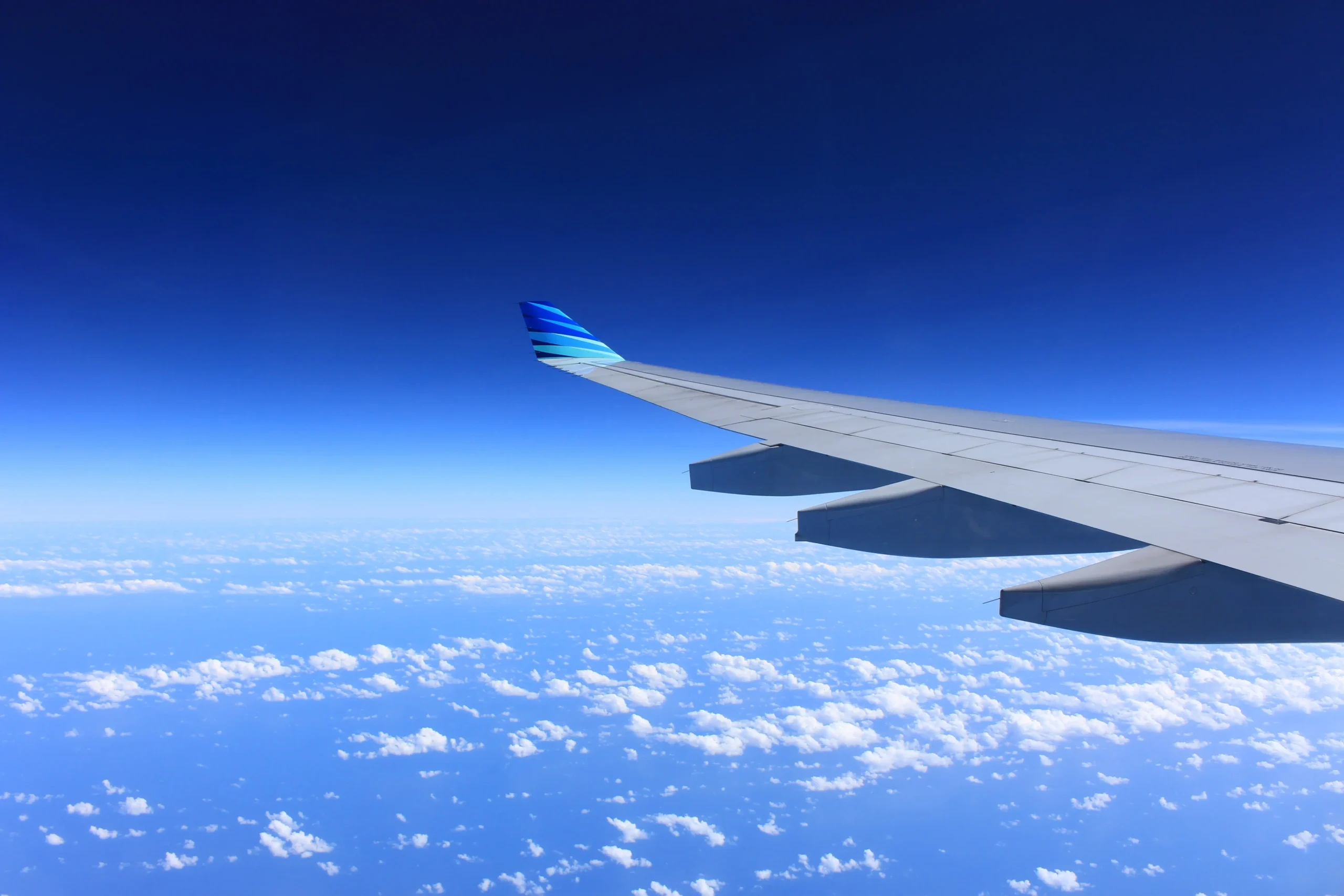 View through the window of a passenger plane