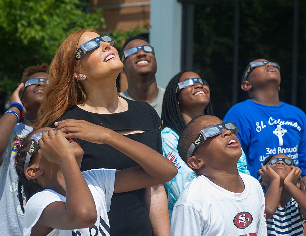 Solar Eclipse viewing at NASA's Goddard Space Flight Center Visitor Center in Greenbelt, Md on August 21, 2017