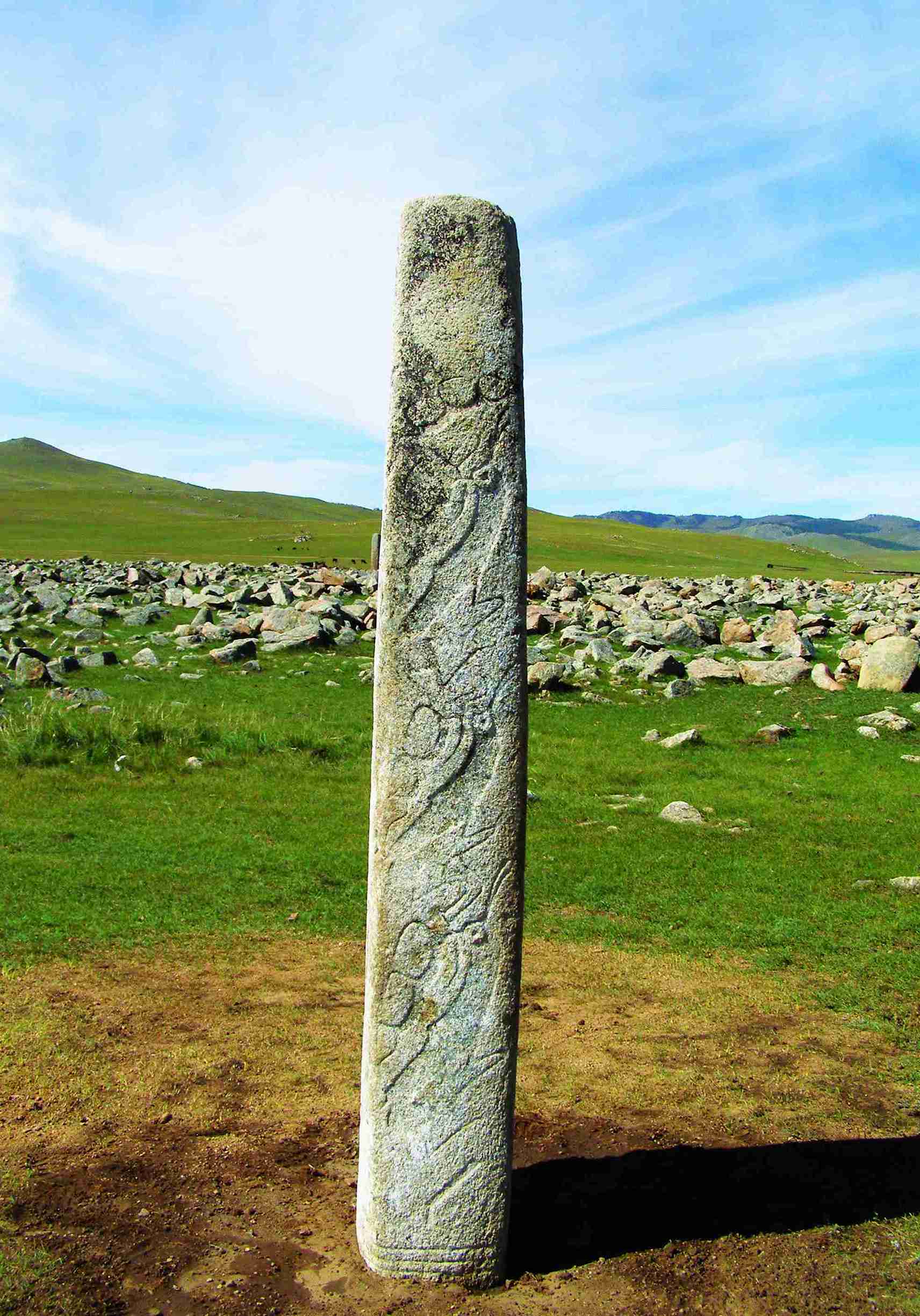 Deer stone, Jargalantyn Am, Khanui valley, Öndör-Ulaan soum, Arkhangai