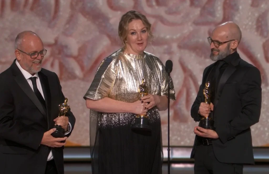 Nadia Stacey, Mark Coulier, and Josh Weston oscars