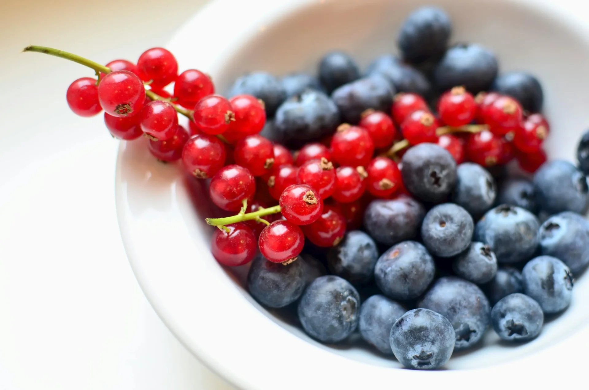 Heap of fresh berries in a bowl on a table